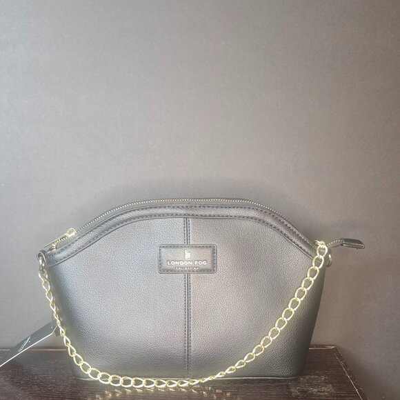 NWT London Fog-Marilyn Dome Crossbody-Black - Picture 1 of 2